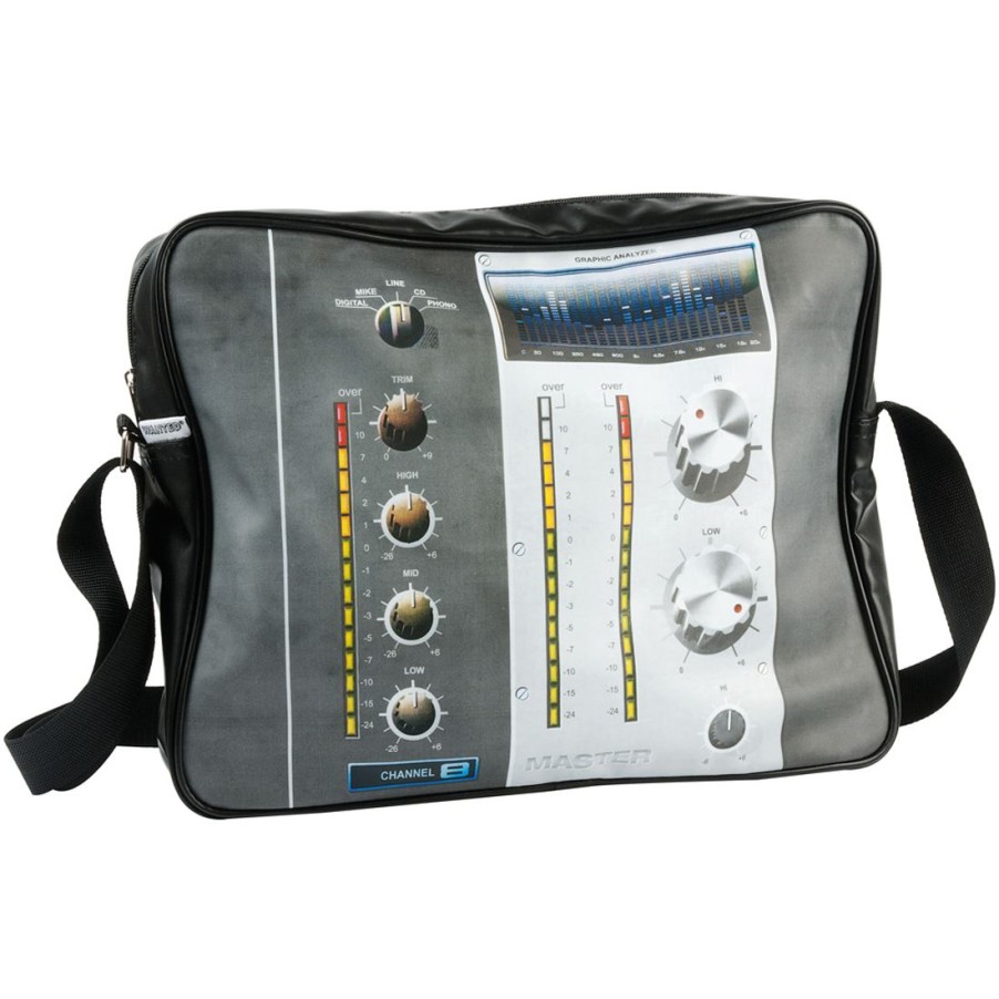 Luggage & Bags Silly Gifts | Silly Gifts Sound Lab Control Black Messenger Bag