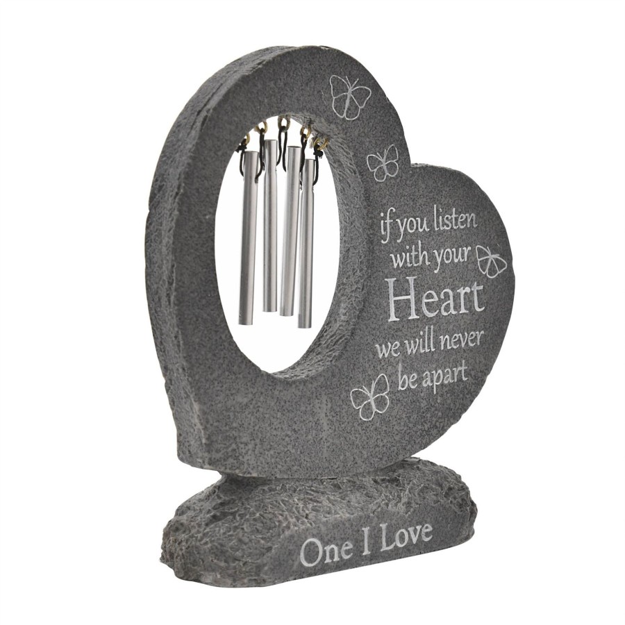 Gifts Thoughts of You | Thoughts Of You Graveside Stone Heart With Windchimes