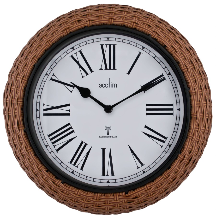 Homewares Acctim | Acctim Mead Rattan Effect 36Cm Wall Clock