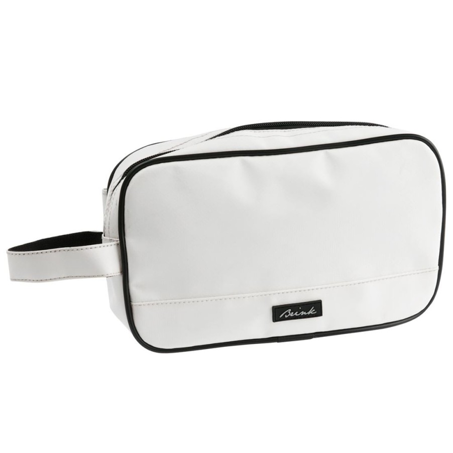 Luggage & Bags Brink | Brink White Pvc Matte Finish White Toilet Bag Toiletry Case & Wash Bag