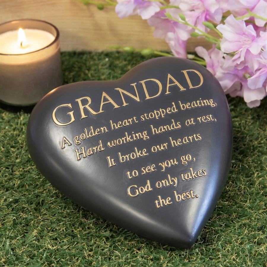 Gifts Thoughts of You | Thoughts Of You Graveside Dark Grey Heart Memorial