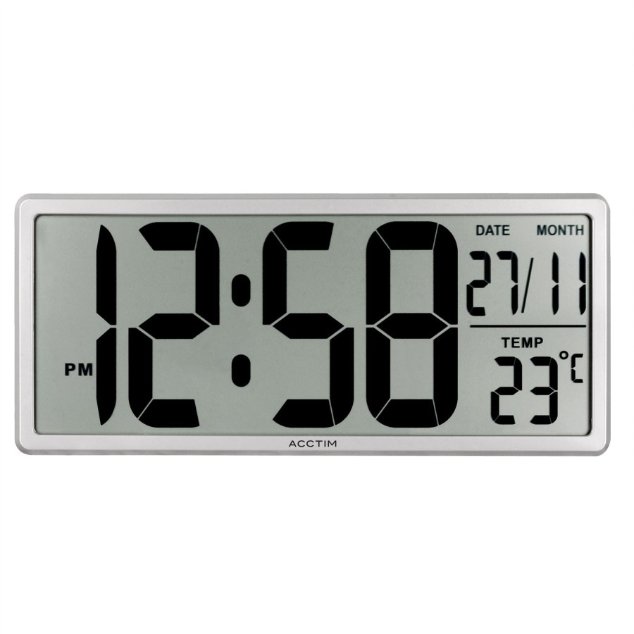 Homewares Acctim | Acctim Date Keeper Wall Clock In Silver