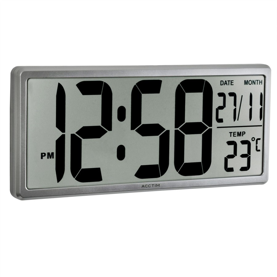 Homewares Acctim | Acctim Date Keeper Wall Clock In Silver