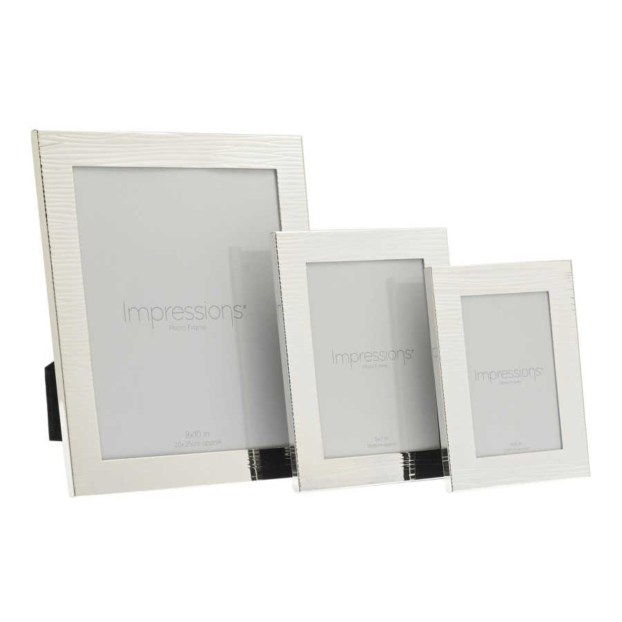 Homewares Impressions | Impressions Ripple Texture Silverplated Picture Frame