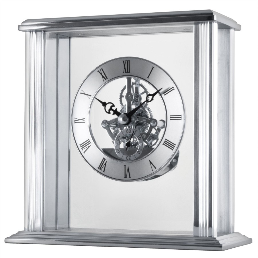 Homewares Acctim | Acctim Vermont Silver Mantel Clock