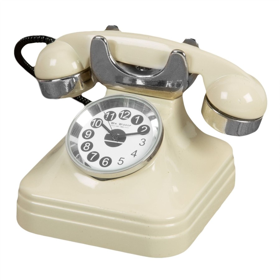 Homewares Wm. Widdop | Wm.Widdop Miniature Cream Telephone Clock