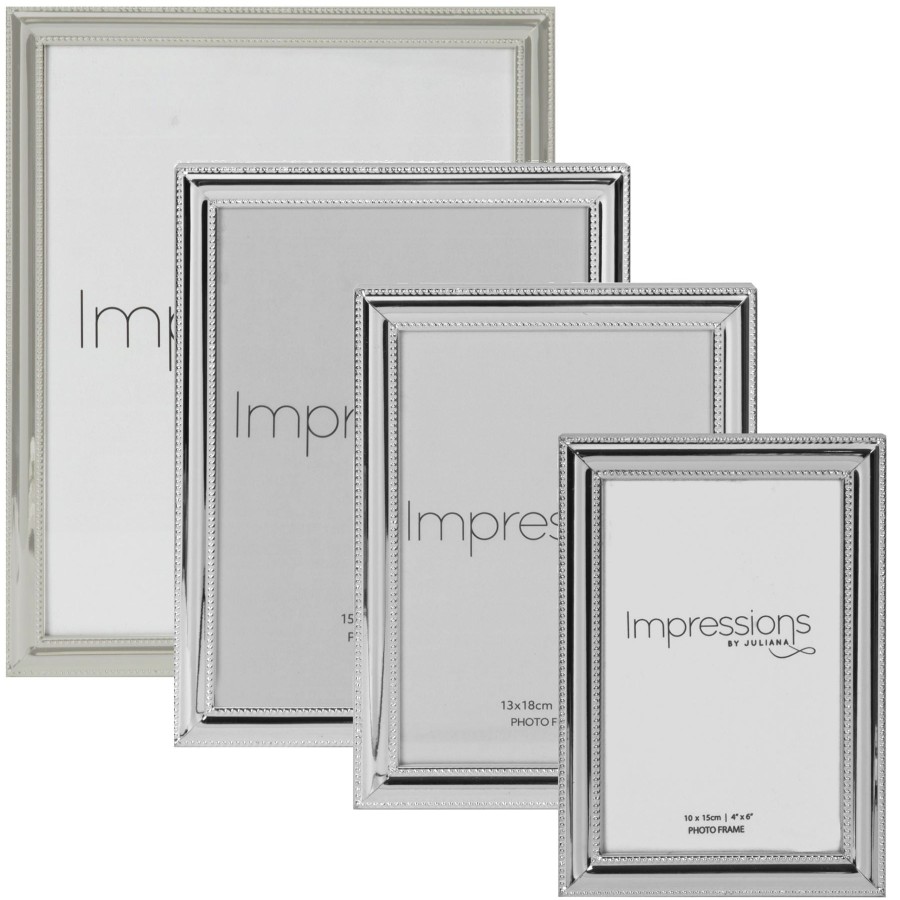 Homewares Impressions | Impressions By Juliana Silverplated Bead Edge & Insert Photo Frame