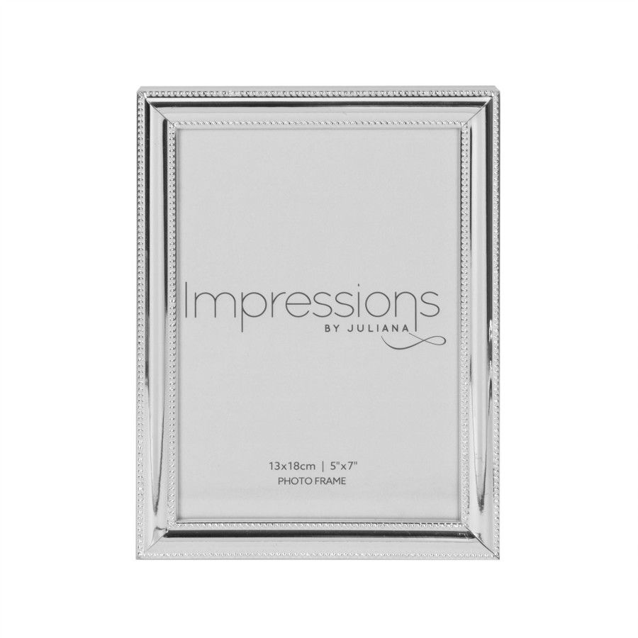 Homewares Impressions | Impressions By Juliana Silverplated Bead Edge & Insert Photo Frame