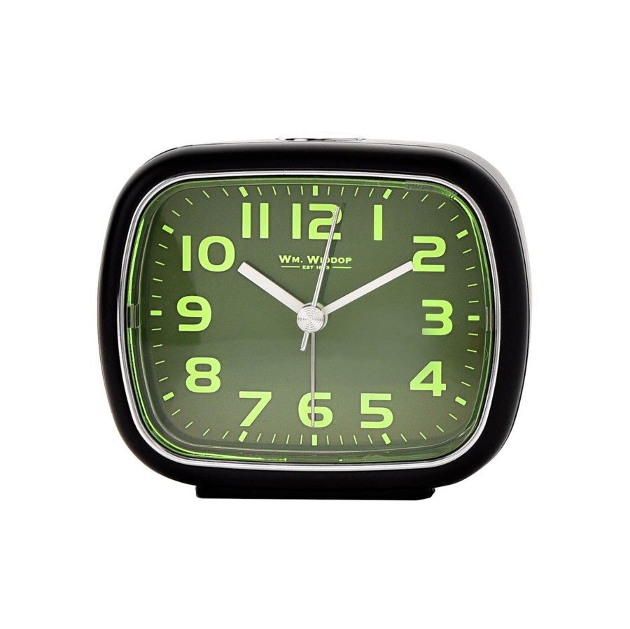 Homewares Wm.Widdop | Wm.Widdop Silent Sweep Square Alarm Clock