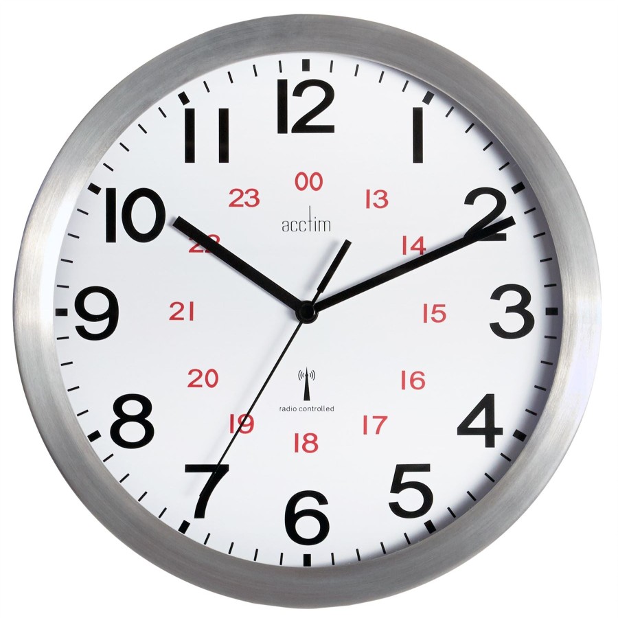 Homewares Acctim | Acctim Century Wall Clock In Aluminium