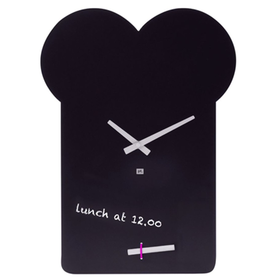 Homewares Present Time | Present Time 30Cm Blackboard Sandwich Wall Clock