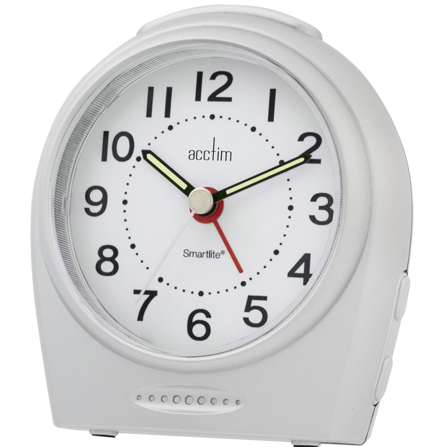 Homewares Acctim | Acctim Astoria Analogue Alarm Clock In Silver