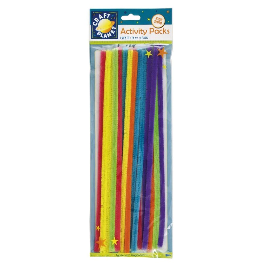 Gifts Craft Planet | Craft Planet Chenille Stems / Pipe Cleaners 30Cm Packs Of 20