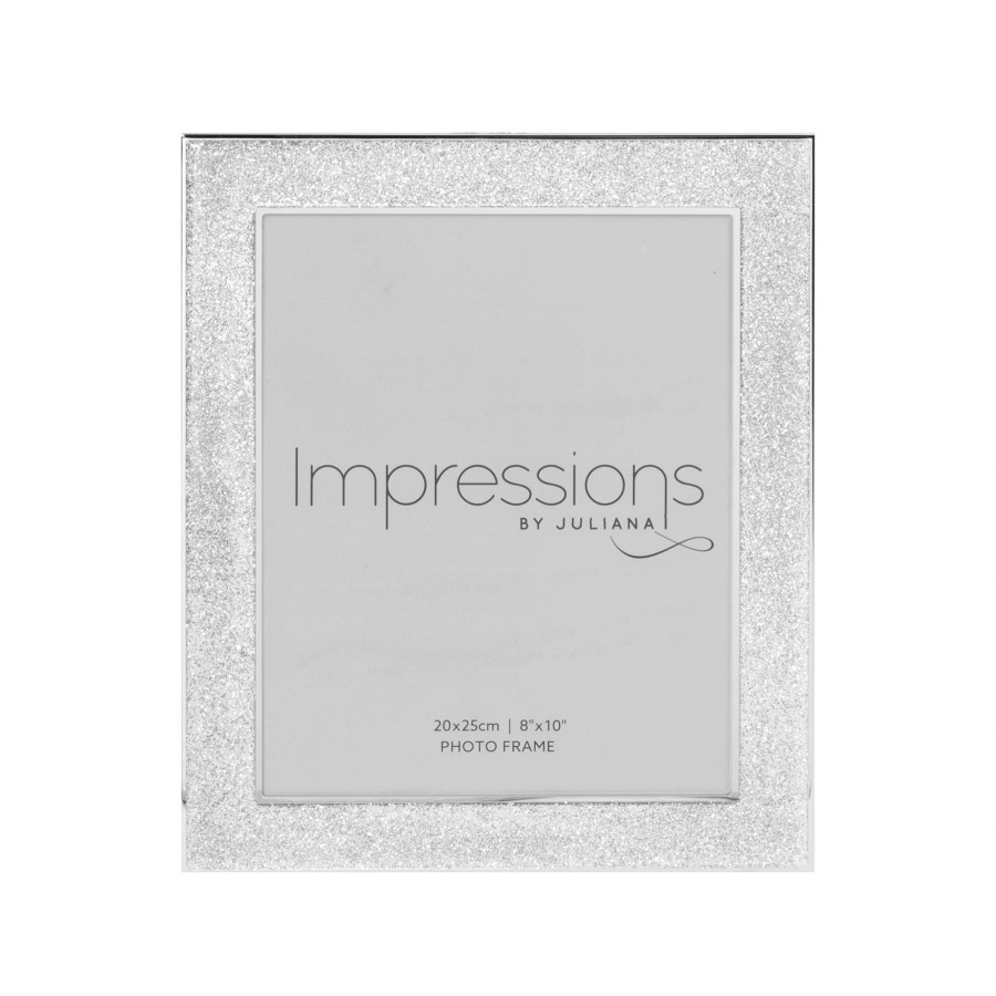 Homewares Impressions | Impressions By Juliana Silverplated Glitter Band Photo Frame