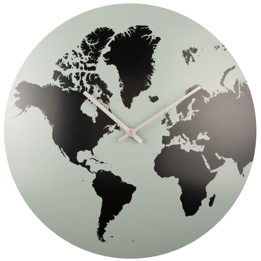 Homewares Karlsson | Karlsson World Map 39Cm Wall Clock